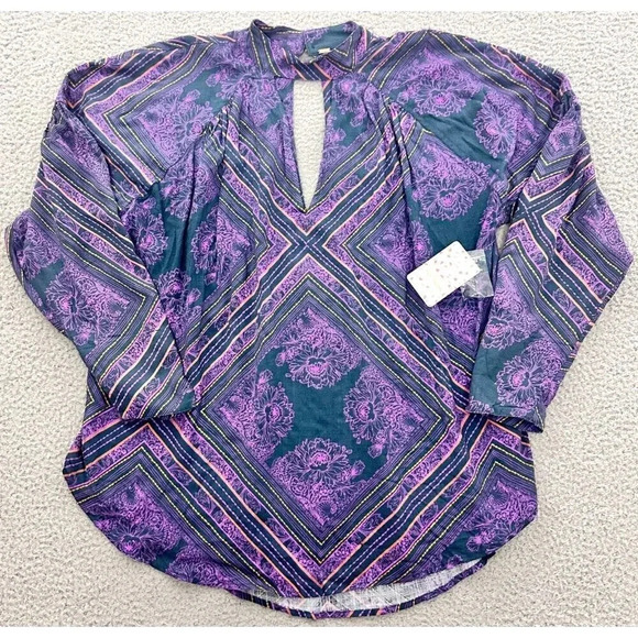 Free People Top Walking Womens Small On A Dream Relaxed Chocker Cut Out OB618347 - Picture 3 of 16